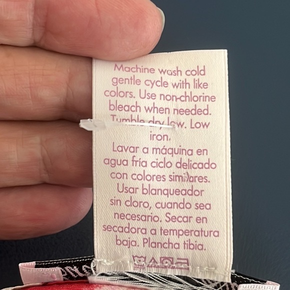 Linea Donatella Spaghetti Strap Cami Top Women's Plus 2X Pink Floral Animal - Picture 9 of 10